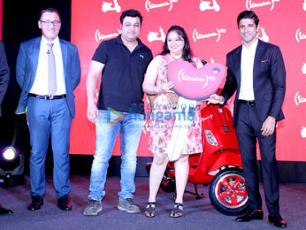 Farhan Akhtar launches 'Vespa Red' scooters