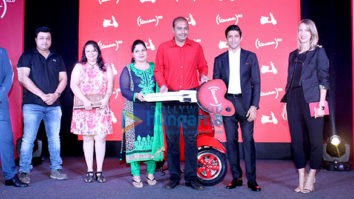 Farhan Akhtar launches ‘Vespa Red’ scooters