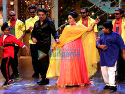Govinda and Sunita Ahuja on the sets of ‘The Drama Company’