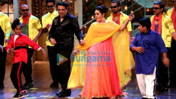 Govinda and Sunita Ahuja on the sets of ‘The Drama Company’