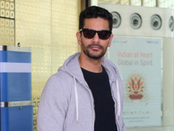 Hema Malini and Angad Bedi snapped at the airport