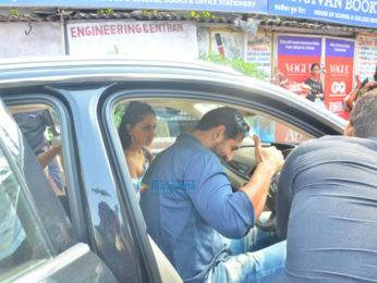 John Abraham and wife Priya Runchal at Western Hotel in Bandra