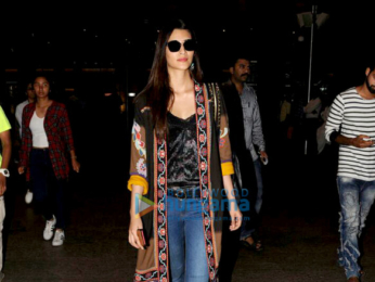 Kriti Sanon, Kajal Agarwal and Karan Johar snapped at the airport
