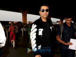 Kriti Sanon, Kajal Aggarwal and Karan Johar snapped at the airport