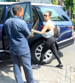 Malaika Arora spotted after a her gym session in Khar
