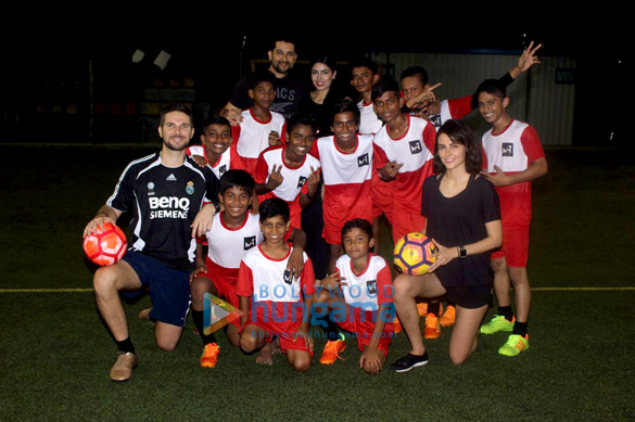 Mandana Karimi snapped with her football team