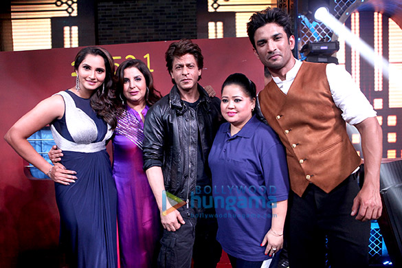 Shah Rukh Khan, Sushant Singh Rajput and Sania Mirza perform at Farah Khan’s show Lip Sing Battle