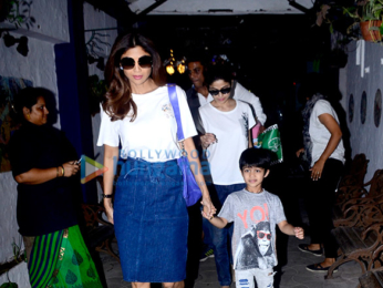 Shilpa Shetty and Shamita Shetty snapped at Candies