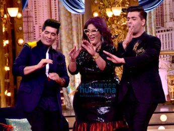 Shilpa Shetty and Manish Malhotra on the sets of the show 'Aunty Boli Lagao Boli'