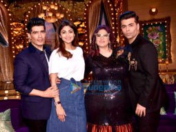 Shilpa Shetty and Manish Malhotra on the sets of the show ‘Aunty Boli Lagao Boli’