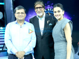 Taapsee Pannu and Dr Subroto Das on the sets of ‘Kaun Banega Crorepati 9’