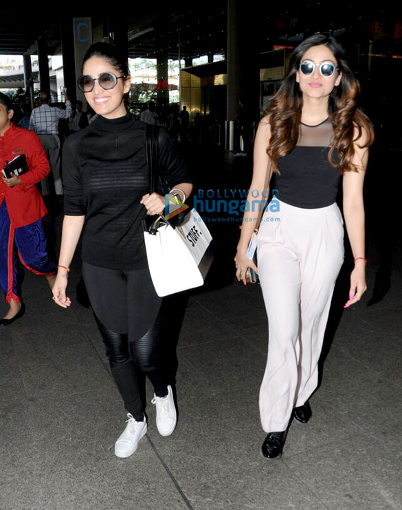 yami gautam arrives from chandigrah with her sister 3