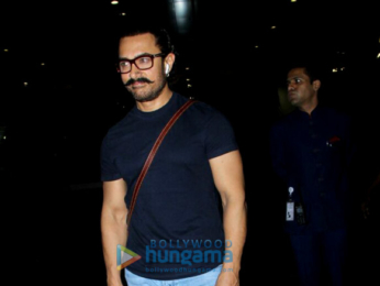 Aamir Khan arrives at the airport-