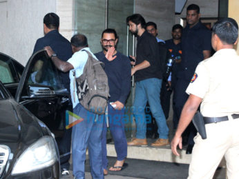 Aamir Khan snapped at a recording studio