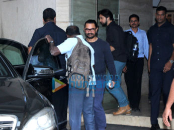 Aamir Khan snapped at a recording studio