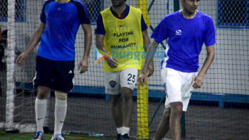 Ahan Shetty and Aadar Jain at snapped at a soccer practice in Juhu