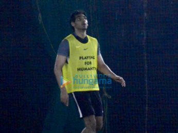 Ahan Shetty and Aadar Jain at snapped at a soccer practice in Juhu