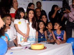 Aishwarya Rai Bachchan, her mother and Aradhya Bachchan snapped with kids from the Smile Foundation NGO