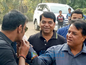 Ajay Devgn celebrates producer Kumar Mangat Pathak's birthday on the sets of 'Raid'