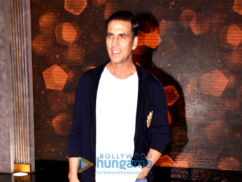 Akshay Kumar, Elli Avram, Sajid Khan and Shreyas Talpade spotted on the sets of 'The Great Indian Laughter Challenge'