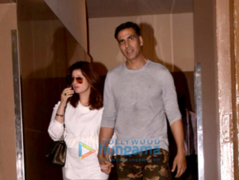 Akshay Kumar snapped with family at PVR Juhu