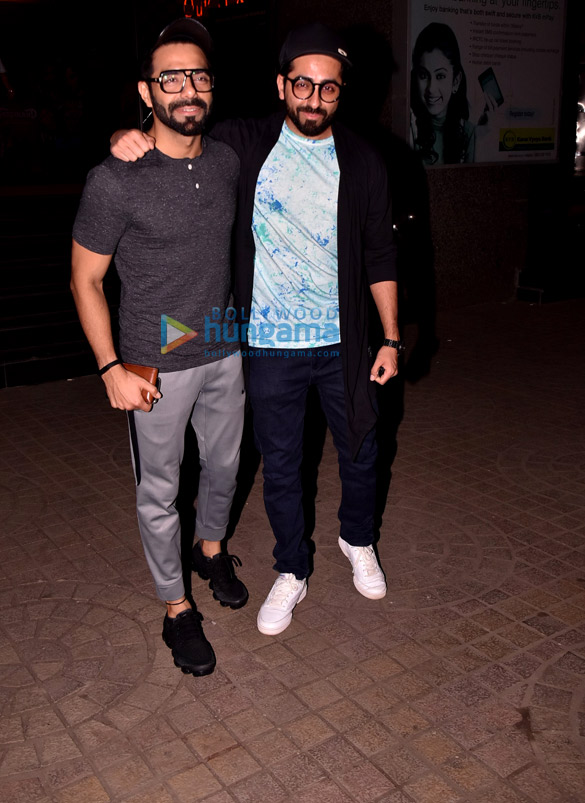 Ayushmann Khurrana and Aparshakti Khurana snapped at PVR Ayushmann Khurrana and Aparshakti Khurana snapped at PVR