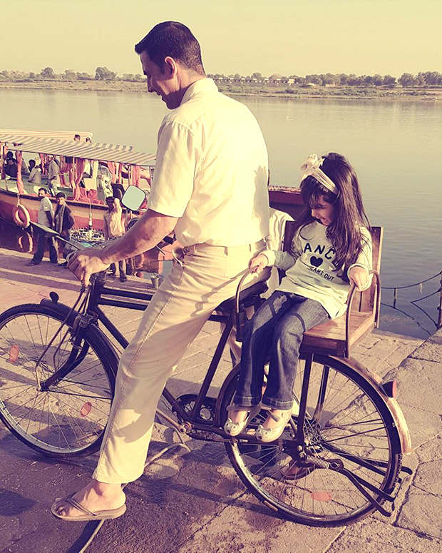 Children's Day Special Akshay Kumar and daughter Nitara are the cutest daddy-daughter duo on a cycle ride