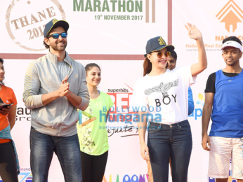 Hrithik Roshan and Jacqueline Fernandez at 'Thane Police Commissioner's Marathon'