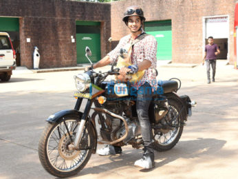 Ishaan Khattar snapped on bike in Goa