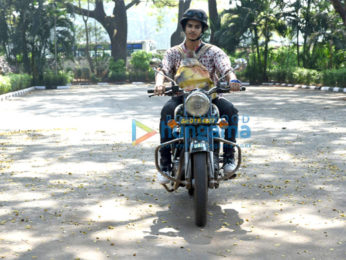 Ishaan Khattar snapped on bike in Goa