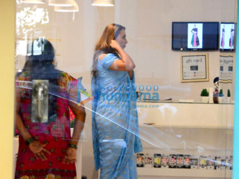 Iulia Vantur snapped trying outfit at Masaba Gupta's store