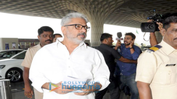 Kriti Sanon and Sanjay Leela Bhansali snapped at the airport