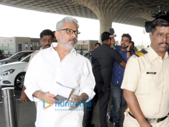 Kriti Sanon and Sanjay Leela Bhansali snapped at the airport