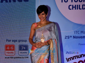 Mandira Bedi snapped with her son at an event