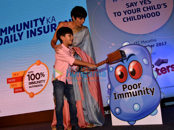 Mandira Bedi snapped with her son at an event