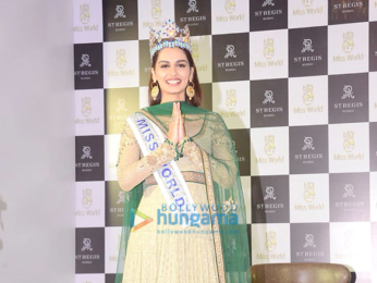Manushi Chhillar snapped at a press meet