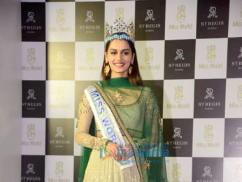 Manushi Chhillar snapped at a press meet