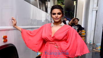 Neha Dhupia snapped shooting a promo for Vogue BFF