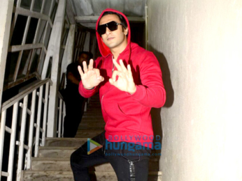 Ranveer Singh snapped sporting a red hoodie