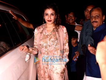 Raveena Tandon snapped arriving at Juhu festival