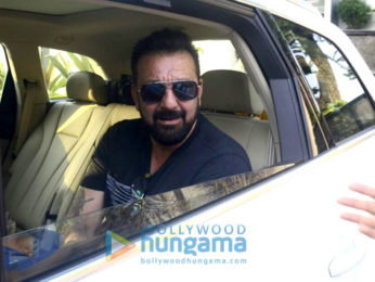 Sanjay Dutt arrives from Jodhpur in a charter flight