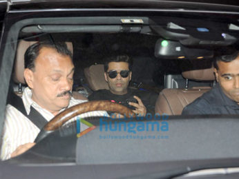 Shahid Kapoor, Karan Johar and Neha Dhupia return from Hyderabad