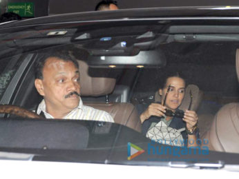 Shahid Kapoor, Karan Johar and Neha Dhupia return from Hyderabad