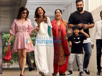 Shilpa Shetty and family snapped in Bandra