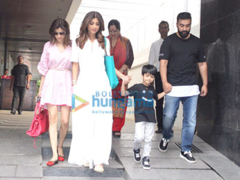 Shilpa Shetty and family snapped in Bandra