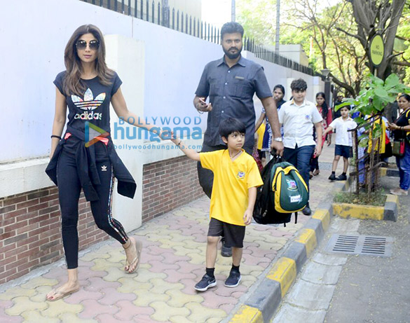 shilpa shetty snapped with her son viaan in juhu 1