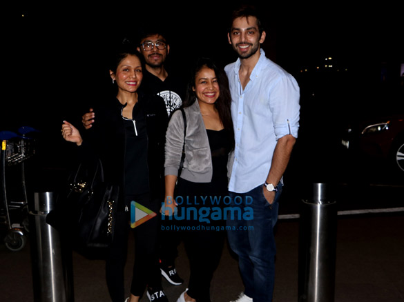 sunny leone neha kakkar and himansh kohli spotted at the airport 4