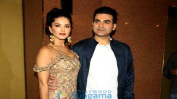 Sunny Leone and Arbaaz Khan at a press meet for Tera Intezaar