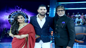 Vidya Balan and Yuvraj Singh on the sets of ‘Kaun Banega Crorepati 9’