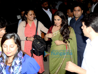 Vidya Balan visits a salon in Delhi